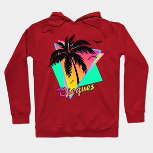 Vieques Cool 80s Sunset Hoodie